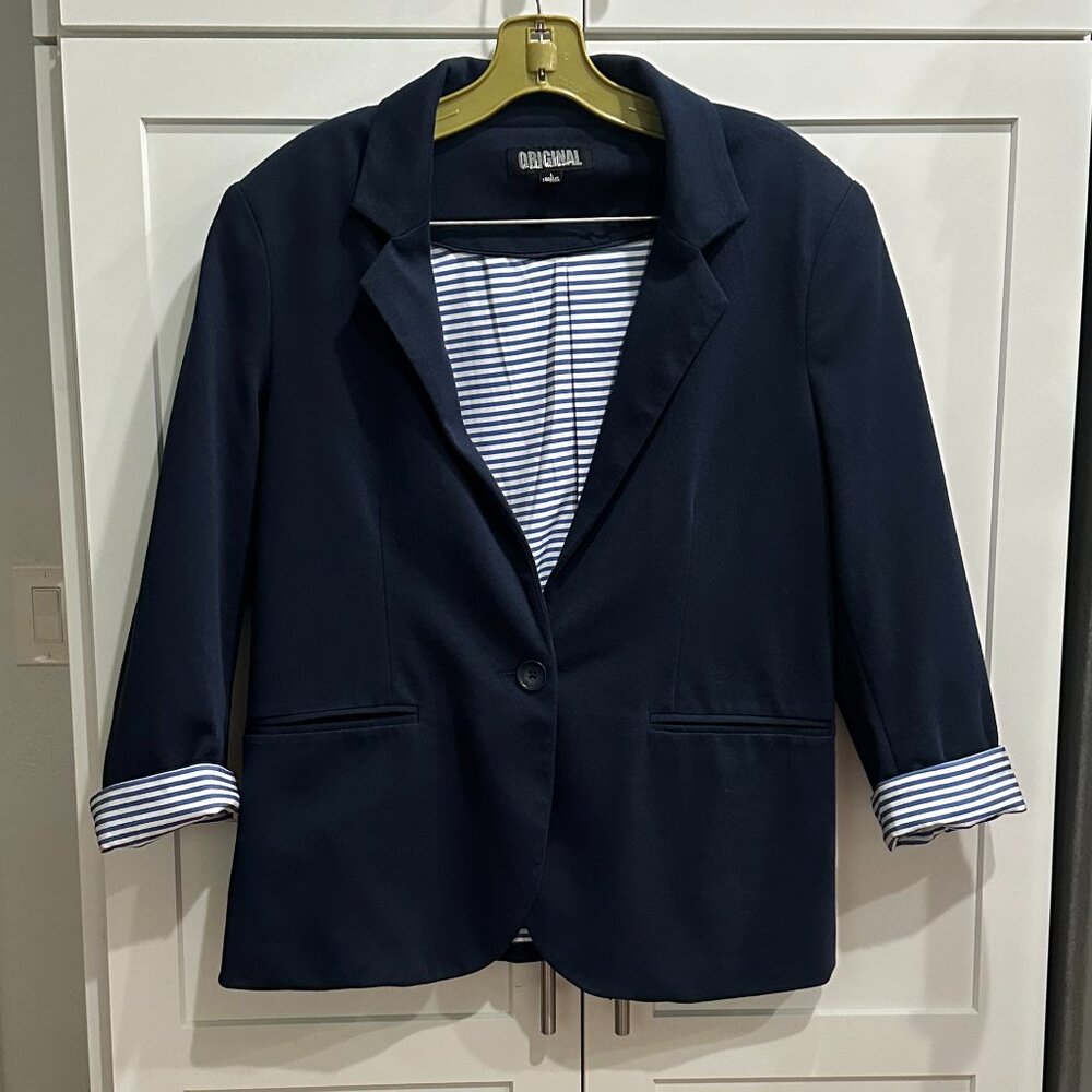 Original Nicole Miller Womens Dk. Blue Jacket, Size: Large